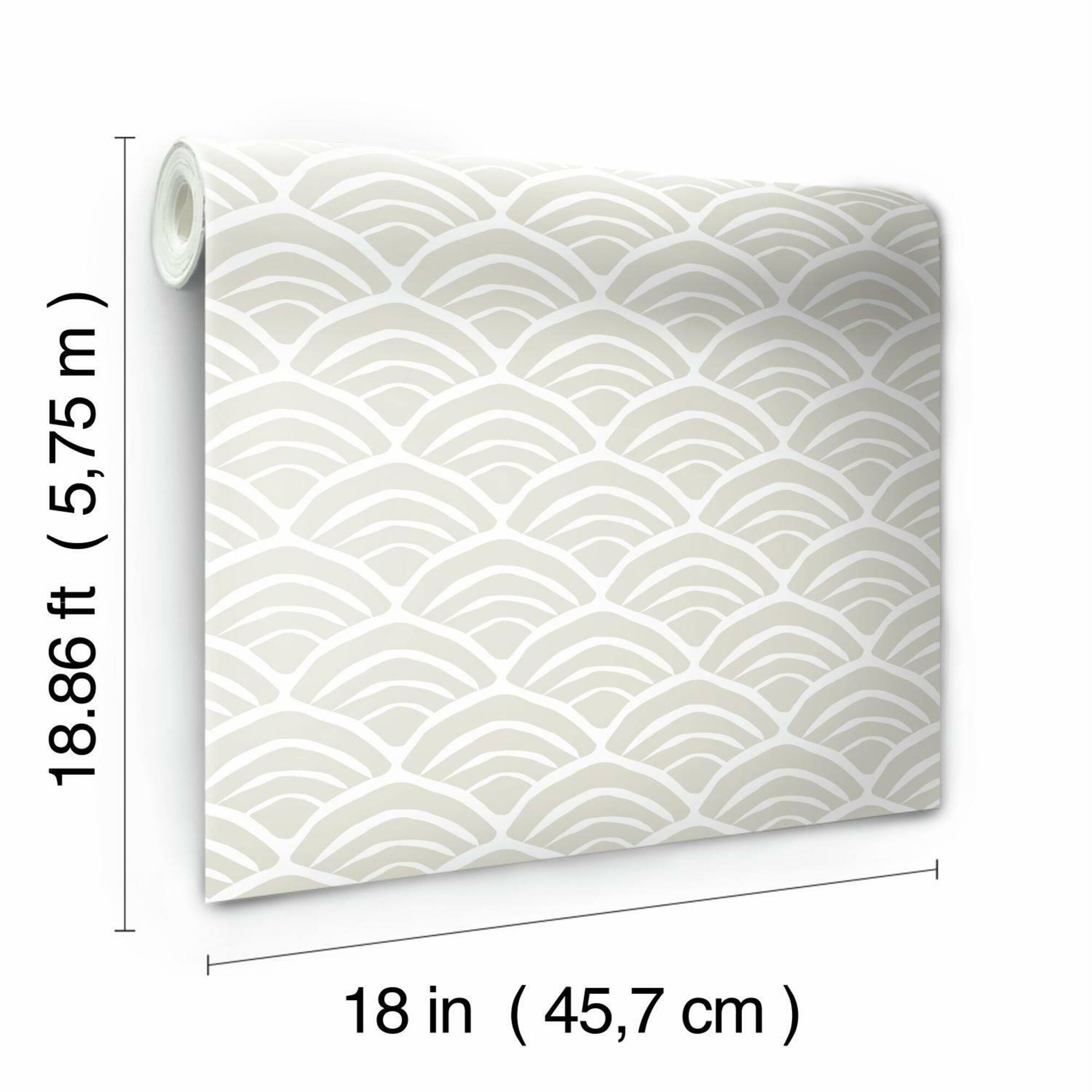 RoomMates Coastal Scallop Peel & Stick Wallpaper